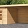 Karibu Kandern 6 Gartenhaus mit Anbaudach 320 cm - Seite und Rückwand (83000)
