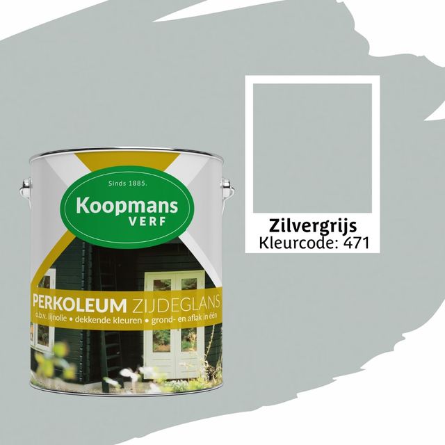 Foto van Koopmans Perkoleum, Zilvergrijs 471, 2,5L Zijdeglans