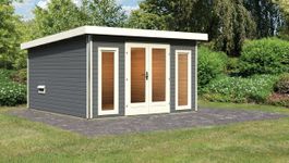 Karibu 36286 Mainburg 3 buitensauna - terragrijs Foto van Karibu 36286 Mainburg 3 buitensauna - terragrijs