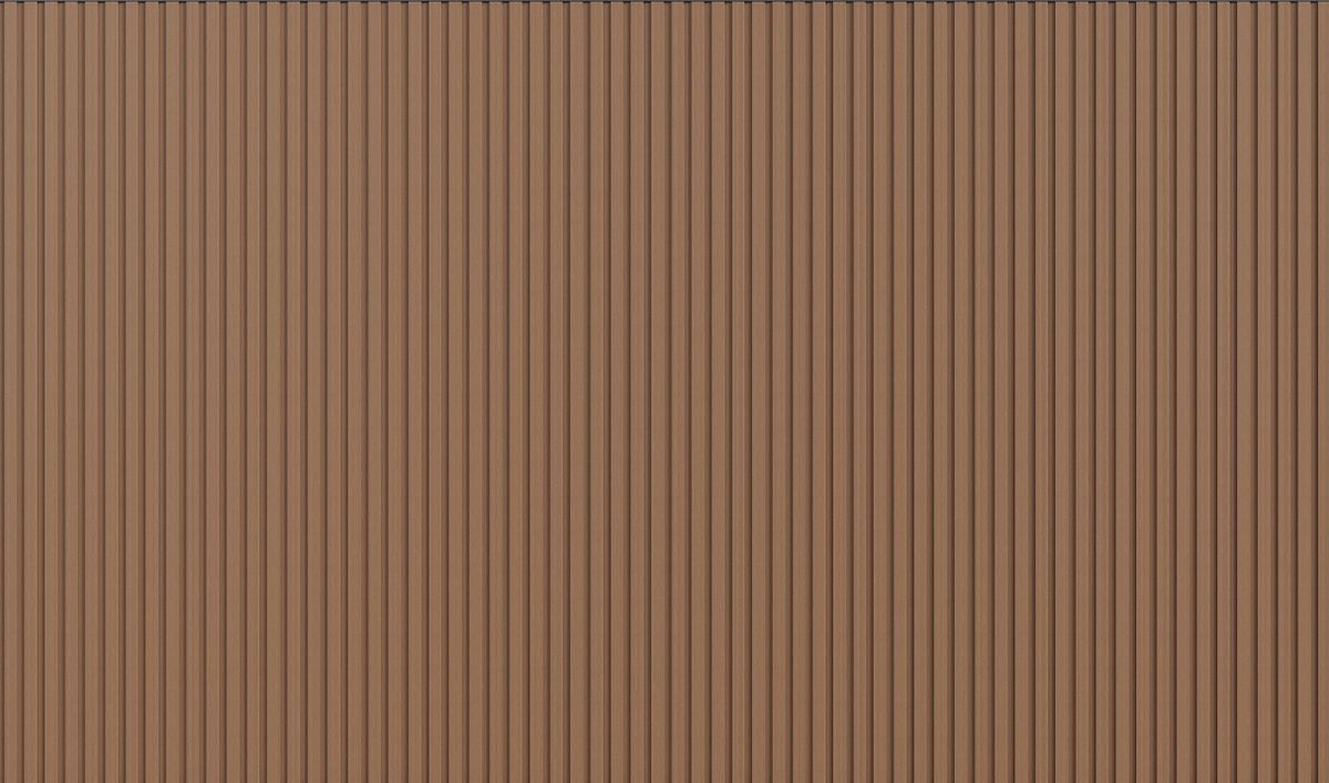 WoodAcademy composiet wand verticaal 700 cm - teak