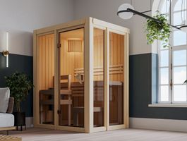 Karibu 86 binnensauna Irava 1 Foto van Karibu 86 binnensauna Irava 1