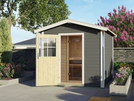 Foto van Karibu 87488 Bosse 1 buitensauna - terragrijs