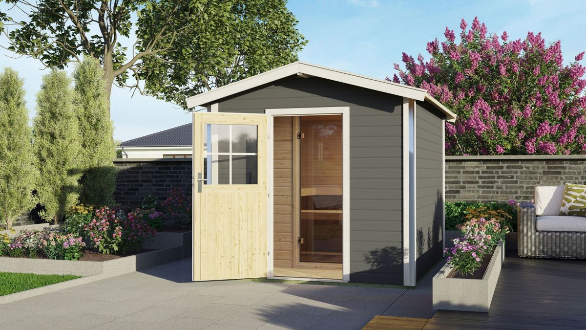 Karibu 87488 Bosse 1 buitensauna - terragrijs