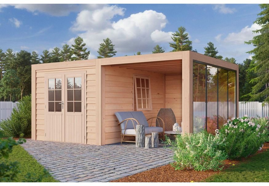 WoodAcademy Gartenhaus mit Überdachung Seleniet Excellent 580x300 cm Foto von WoodAcademy Gartenhaus mit Überdachung Seleniet Excellent 580x300 cm