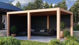WoodAcademy douglas overkapping Moonstone Excellent nero Foto van