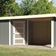Karibu Schwandorf 3 Gartenhaus mit Anbaudach 240 cm - Seite und Rückwand - Terragrau (77741)