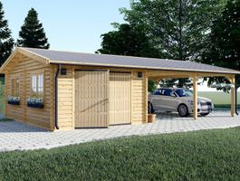 Graed Holzgarage mit Carport Able Large Foto von Graed Holzgarage mit Carport Able Large