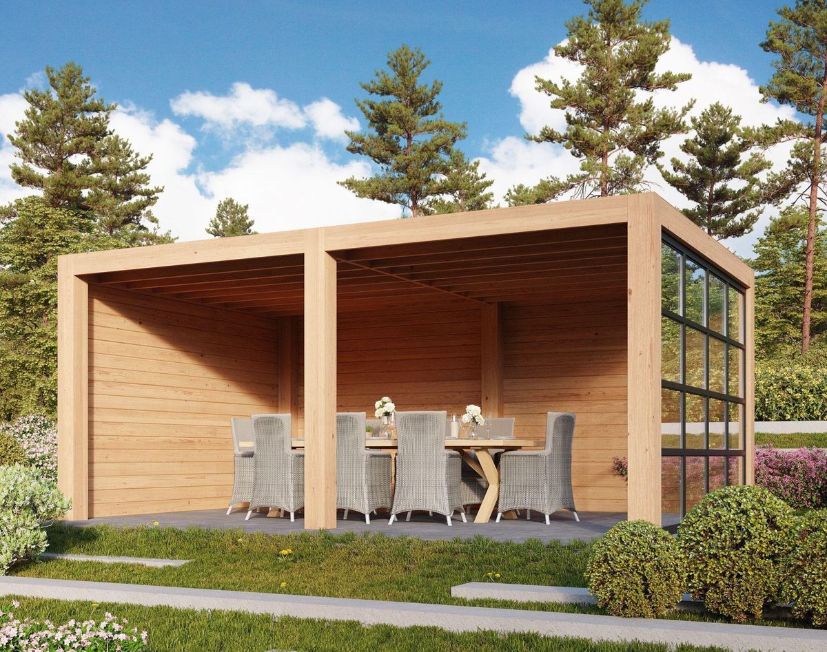 WoodAcademy douglas overkapping Onyx Excellent