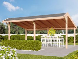 WoodAcademy Douglasien Schuppen mit Satteldach Tiara Foto von WoodAcademy Douglasien Schuppen mit Satteldach Tiara