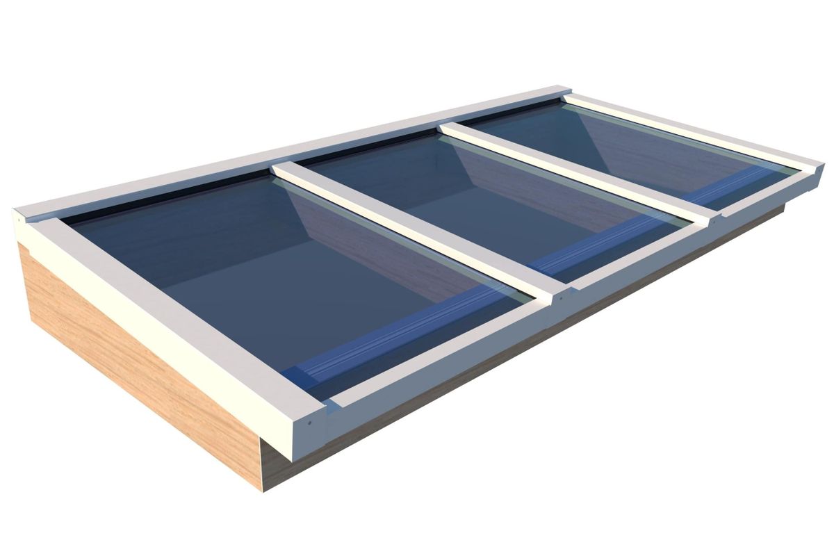 Pext douglas lichtstraat lessenaarsdak - wit