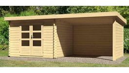 Foto van Karibu 73329 Bastrup 5 blokhut met overkapping