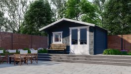 Interflex blokhut 4x3 - geverfd Foto van