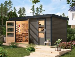 Foto van Karibu 12494 Merkur tuinhuis - terragrijs|antraciet