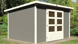 Foto van Karibu 82983 Stockach 5 tuinhuis - terragrijs