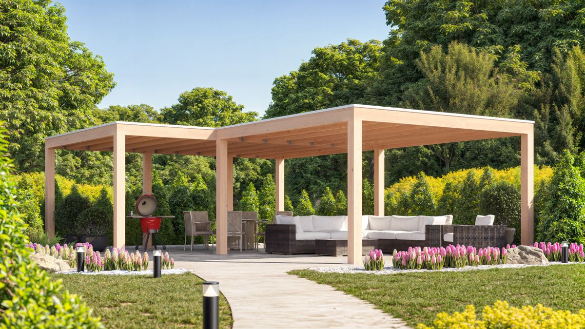 WoodAcademy Douglas overkapping L-model Ruby Essential