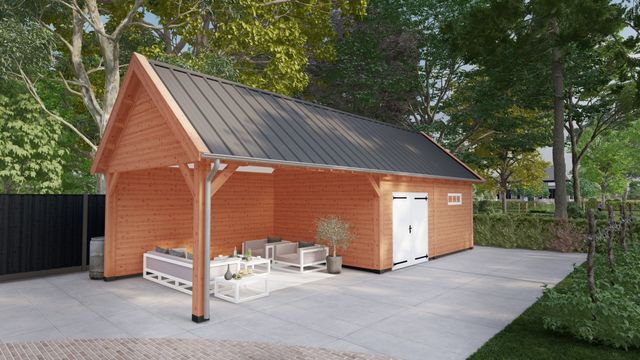 Trendhout buitenverblijf Zadeldak Select Landelijk