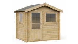 Interflex Blockhütte 2520 - Imprägniert Foto von Interflex Blockhütte 2520 - Imprägniert