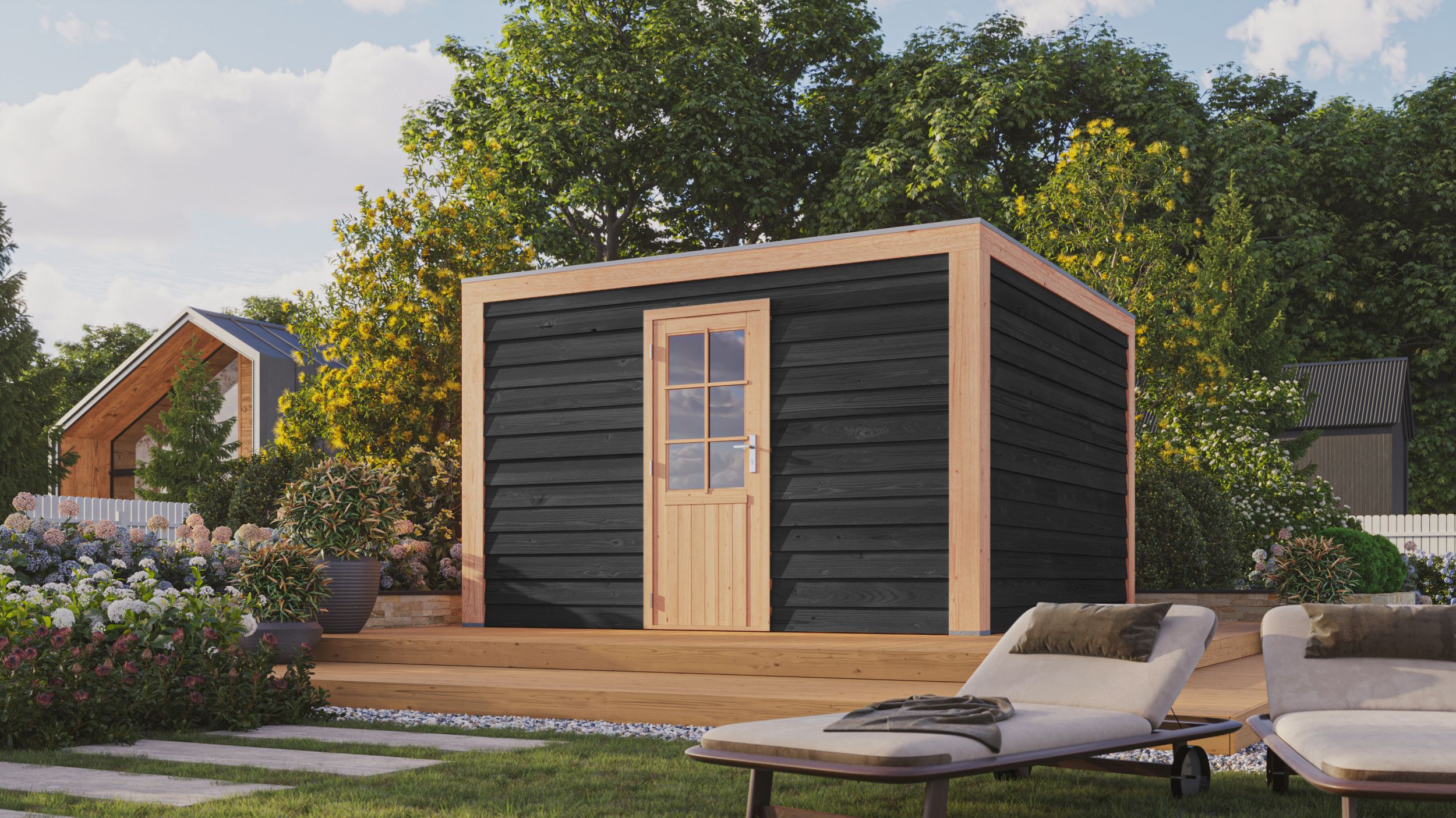 Foto von WoodAcademy holzern Gartenhaus Graniet Excellent nero 300x400 cm