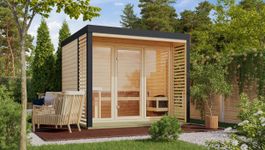 Foto van Karibu 330 Ares 3 buitensauna - vuren|antraciet