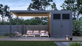 Porchenzo E-Paros met berging - teak Foto van