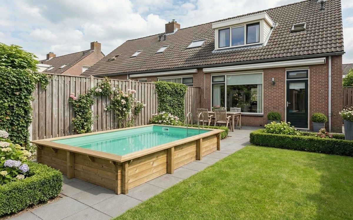 Ubbink Azura 505 x 350 x 126 cm houten zwembad