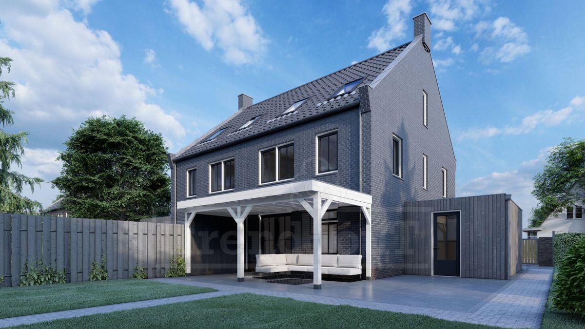 Trendhout aanbouwveranda Ancona - links