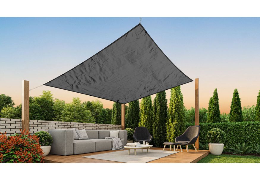 Nesling Coolfit Schaduwdoek Rechthoek 300x400 cm Zwart (O) Foto van Nesling Coolfit Schaduwdoek Rechthoek 300x400 cm Zwart (O)