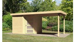 Foto von Karibu 77750 Schwandorf 5 Gartenhaus mit Anbaudach