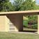 Karibu Schwandorf 5 Gartenhaus mit Anbaudach 280 cm (77750)