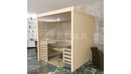 Azalp Massive Sauna Rio Glass Foto von Azalp Massive Sauna Rio Glass