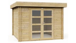 Interflex Blockhütte 330 M - Imprägniert Foto von Interflex Blockhütte 330 M - Imprägniert