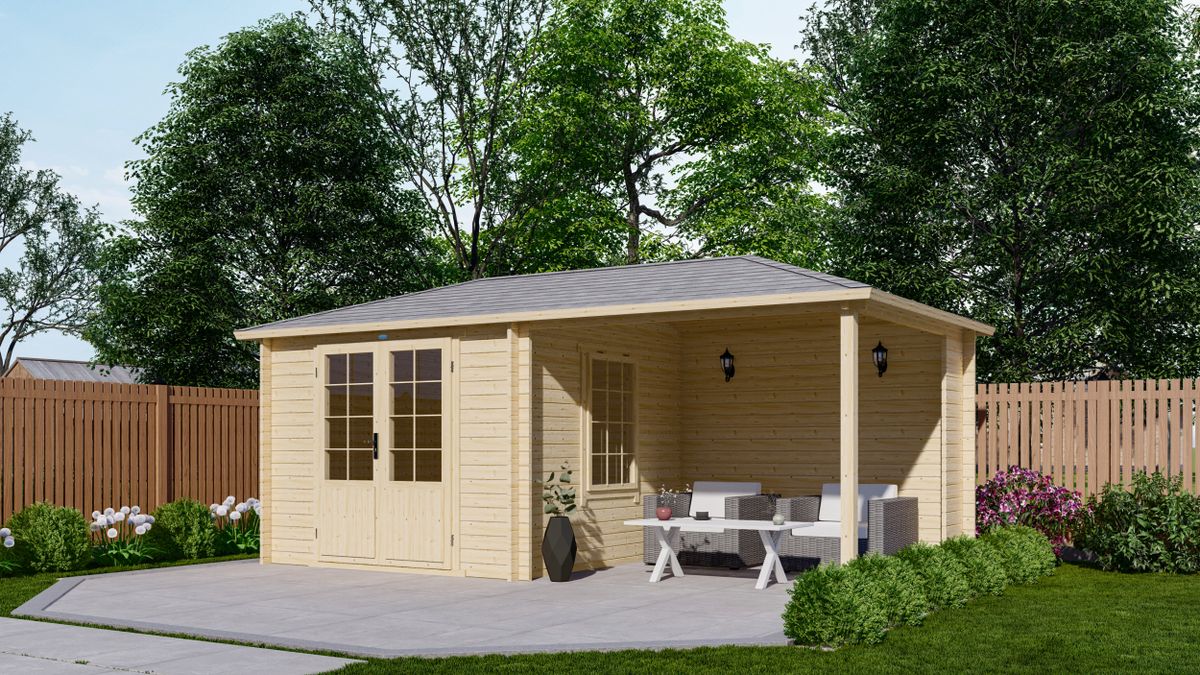 Interflex blokhut met overkapping 3030 Z