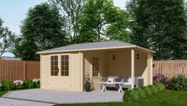 Interflex Blockhütte mit terrasse 3030 Z Foto von Interflex Blockhütte mit terrasse 3030 Z