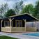 Interflex blokhut met veranda 5x4+3 - exterieur gecoat