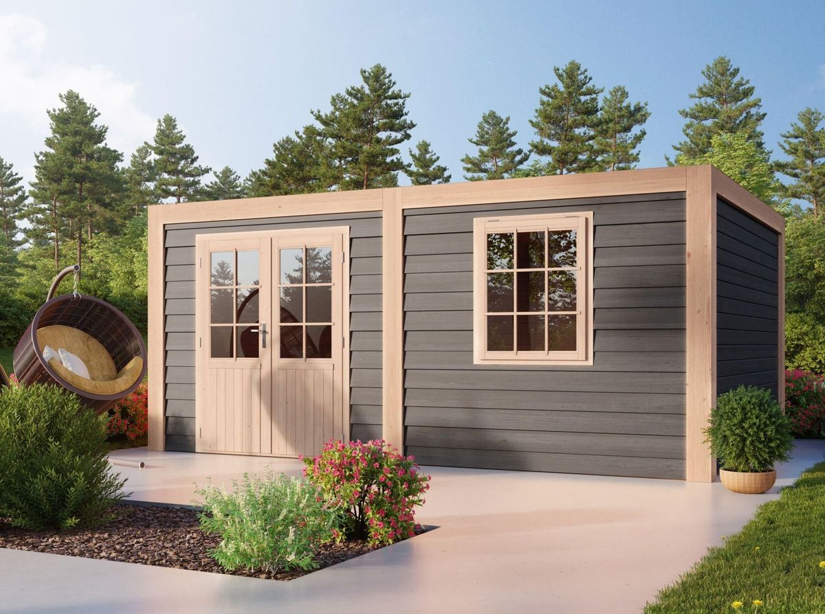 WoodAcademy houten tuinhuis Borniet Essential nero