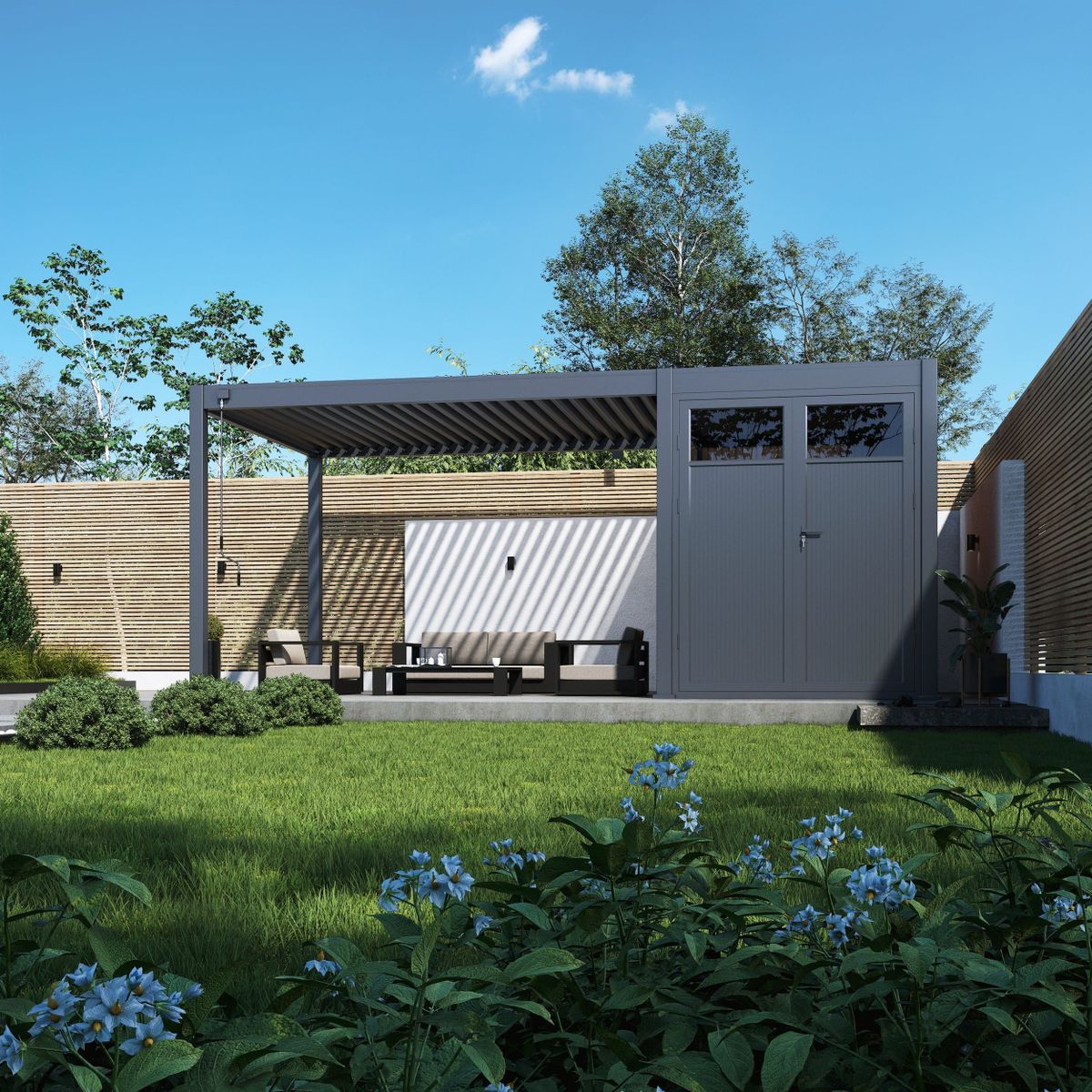 Porchenzo Paros met berging - antraciet