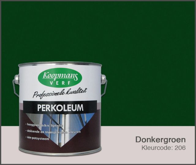 Foto von Koopmans Perkoleum Farbe, Dunkelgrün 206, 2,5L Seidenglanz