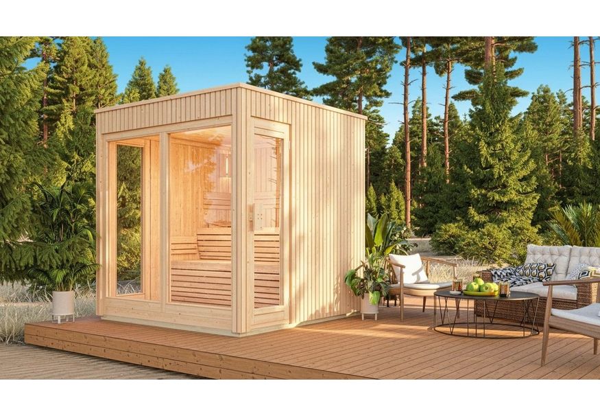 Azalp Royal Class Außen Sauna Ihana 176x176 cm Foto von Azalp Royal Class Außen Sauna Ihana 176x176 cm