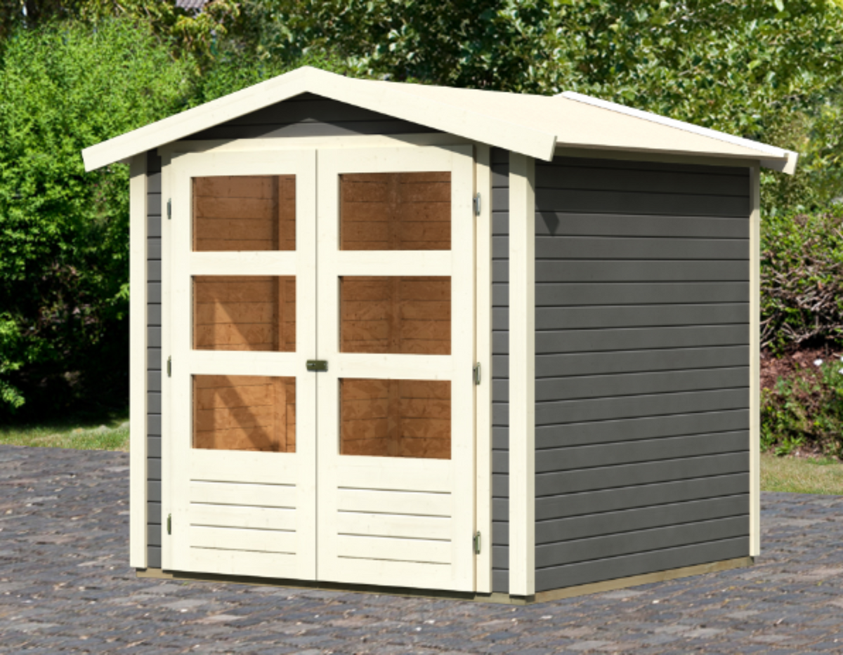 Karibu 9221 Amberg 2 Gartenhaus - Terragrau