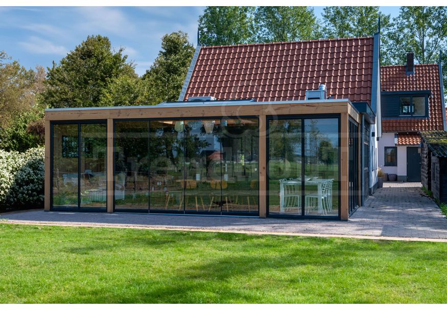 Trendhout aanbouwveranda Modena links 730x365 cm Foto van Trendhout aanbouwveranda Modena links 730x365 cm