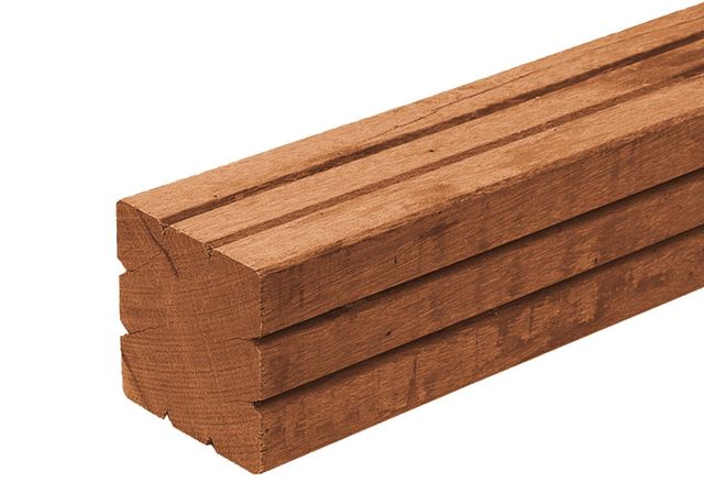 Azalp Bangkirai Paal vierkant Geschaafd 65 x 65 mm