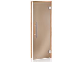 Foto von Hot Orange Saunatür Premium 70x190 cm bronze 8 mm Erle