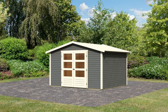 Karibu 9223 Amberg 4 blockhaus terragrau