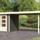 Karibu Askola 2 Gartenhaus mit Anbaudach 280 cm - Terragrau (82907)