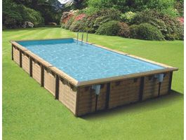 Foto van Ubbink Linéa 800 x 500 x 140 cm houten zwembad