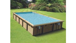 Ubbink Linéa 800 x 500 x 140 cm houten zwembad Foto van