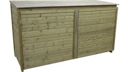 Lutrabox containerberging voor 3 afvalcontainers 2x140L+1x240L Foto van Lutrabox containerberging voor 3 afvalcontainers 2x140L+1x240L