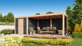 WoodAcademy Gartenhaus mit Überdachung Nefriet Essential nero Foto von