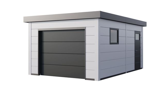 Telluria 3654G metalen garage - wit