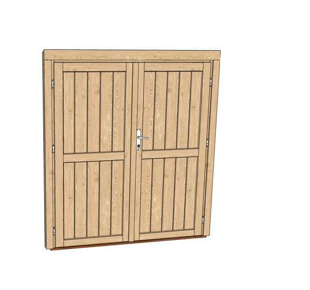 Woodacademy dubbele deur Douglas hout